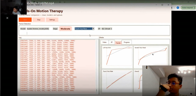 A screenshot from Aharshi Bhattacharjee&rsquo;s app demonstration, this year&rsquo;s Congressional App Challenge winner from Wake Tech Early College.